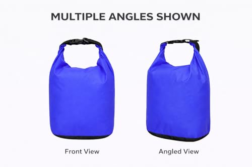 Bolsa seca impermeable ligera con logo personalizado – Bolsa de almacenamiento con cierre enrollable para kayak, camping y viaje (Negro) miniatura 6