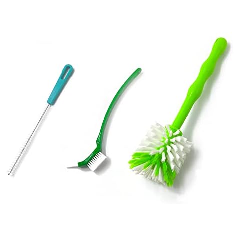 3 Piece Cleaning Brush Set Compatible with Thermomix TM31 TM5 TM6 TM21 - Brush Accessories Tool for Mixing Pot / Mixing Pot Knife / Pots Knife Brush Mixing Pot Brush Dish Brush for Food Processor Cover