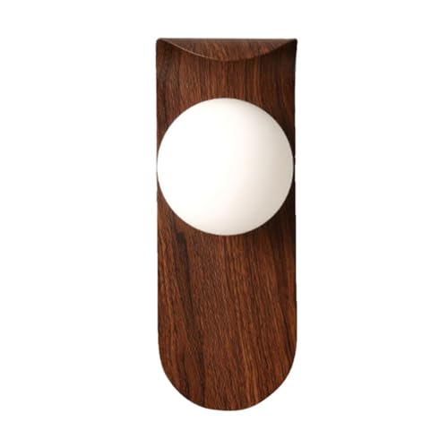 Lámpara de pared nórdica para comedor y pasillo en color nogal de hierro con LED