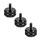 3 Stück Hot Shoe Adapter, Adapter blitzschuh, Blitzschuhadapter, Blitzschuh, 1/4 Zoll Schraube, Für Stativanschluss, 1/4" Schraubadapter