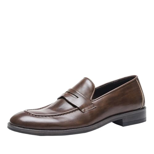 Dress Shoes for Men Men's Handmade Leather Loafers Comfortable Classic Casual Shoes for Everyday Wear