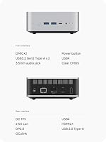 MINISFORUM AI X1-255 Mini-PC, AMD Ryzen 7 255 (8 Kerne/16 Threads, bis zu 4,9 GHz), 32 GB DDR5 RAM, 512 GB M.2 SSD, HDMI/DP/USB4 mit 4K@120 Hz, 2,5G LAN, Wi-Fi 7, Bluetooth 5.4, OCuLink-Unterstützung – Ansicht 4
