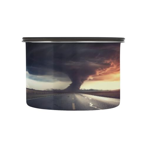 Lata para café de acero inoxidable 17 oz negra