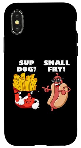 Fast Food Hot Dog And Small Fry ��������O���� Sup Dog BBQ �X�}�z�P�[�X iPhone X/XS �p