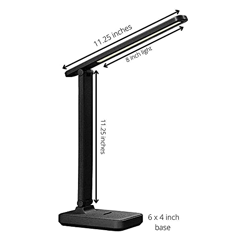 Zogeez Led Desk Lamp Wireless Rechargeable Mini Usb Touch Switch Dimmer Control Color Adjustment (Black) #TOP3