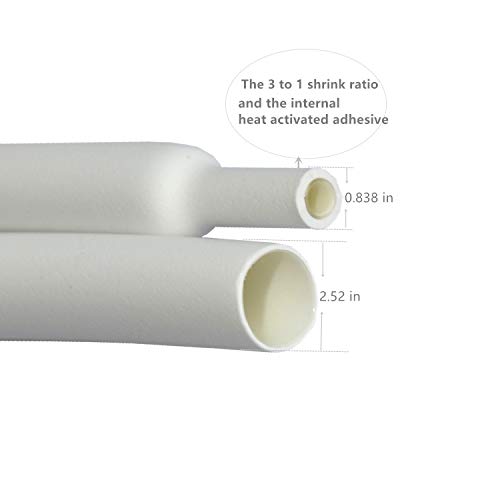 TUOFENG 320 pcs 3:1 Shrink Tubing,Heat Shrink Tubing Adhesive (7 Size 3 Color) Shrink Wrap for Wires Wire Protector Auto and Car Stereo Installs