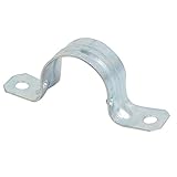 Ruilogod 3/4-inch Metal EMT Pipe Clip Clamp 2-Hole Strap Fastener Silver Blue (id: da6 bfa 48c cf9 437