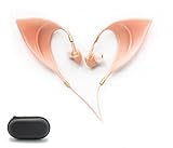 Elf Earbuds Headphones -Elegant Elves Ear Design Ultra-Soft Corded Earphone Perfect Sound Quality Fairy's Adorable Cosplay Headset Spirit Costume Accessories