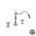 Newport Brass 3-1006 Fairfield Double Handle Roman Tub Faucet with Metal Cross H, Polished Nickel