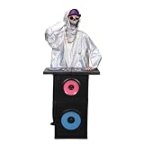 Haunted Hill Farm 5.6-Ft. DJ Skeleton Halloween Animatronic