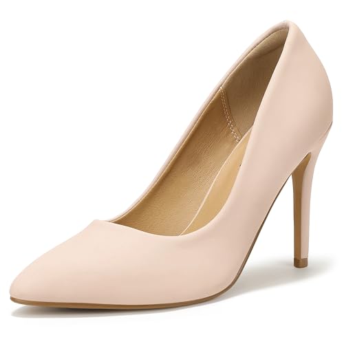 IDIFU Women's IN4 Classic Pointed Toe High Heels Pumps Wedding Dress Office Shoes