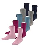 Dünne Söckchen in einer Großpackung aus weichem Material für jeden Tag aus angenehm weicher Bio Baumwolle ohne Motiv; kurz, verstärkt, hochwertig, uni und für jede Schuhe wie Sneaker, Halbschuhe und Turnschuhe geeignet; 5 Paar Baumwollsocken im Mehrpack von ESPRIT