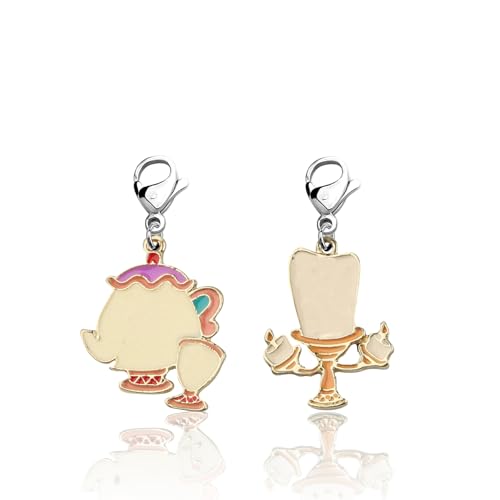 Chooro Set Of 2 Beauty Story Inspired Jewelry Cartoon Animal Clip-On Charm Gift For Movie Fan