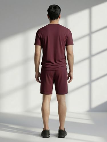 Image of Dollar Men Co-Ord Set | Polyester Shorts + T-Shirt | Regular Fit, Quick Dry & Breathable | Gym, Casual & Sportswear | Pack of 1
