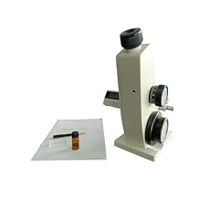 Abbe Refractometer Monocular Refractometer with Refractive Index 1.3000-1.7000nD Accuracy 0.0002nD Dissolved Solids 0-95% Brix Digital Temperature Display