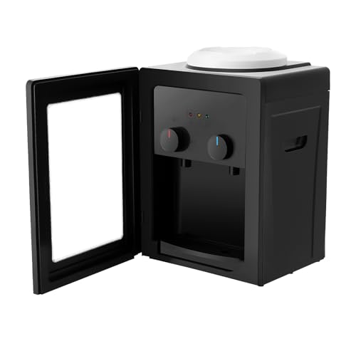 Dispensador de agua eléctrico,Fuente de agua caliente y fría,Dispensador de agua de mesa, 550W boquillas dobles, temperatura de calentamiento 85-95℃, para fuente de 3,5 a 18 L, oficina casa,cocina