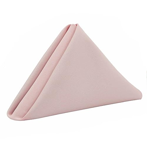 image for Your Chair Covers - 10 Pack 20 Inch Blush Cloth Polyester Napkins – 