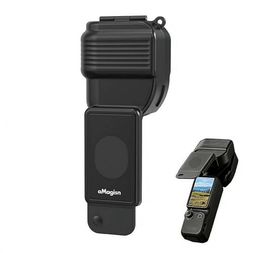 For DJI Osmo Pocket 4��p �P�[�X �J�o�[ �t���b�v�� �P�[�X �W���o���E�����Y�ی�J�o�[�y�W���C�X�e�B�b�N&�{�^����p�K�[�h�z�x���x�b�g���� ������ �����Ռ��ی� ���h�~ �y�� for dji �I�Y�� pocket4 �p �A�N�Z�T���[