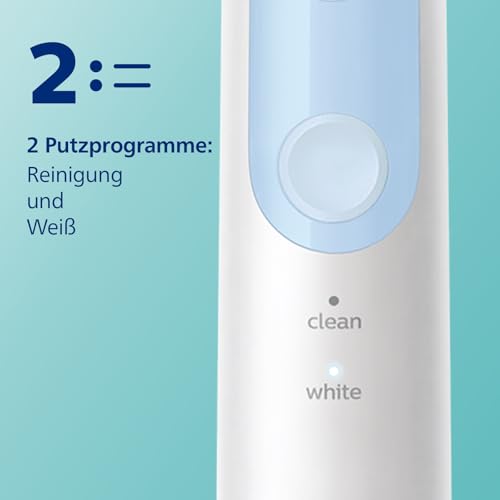 Philips Sonicare ProtectiveClean 4500 elektrische Zahnbürste, Schallzahnbürste mit 2 Putzmodi, Clean und White, Drucksensor, Timer und Reiseetui, Weiß, Modell HX6839/28 – Bild 7