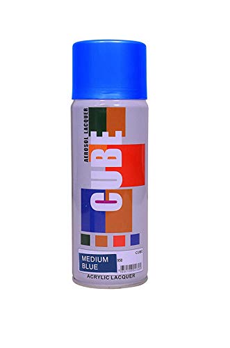 Cloudberry Cube Aerosol Multi-Purpose Spray Paint, Medium Blue Color, 400 ml