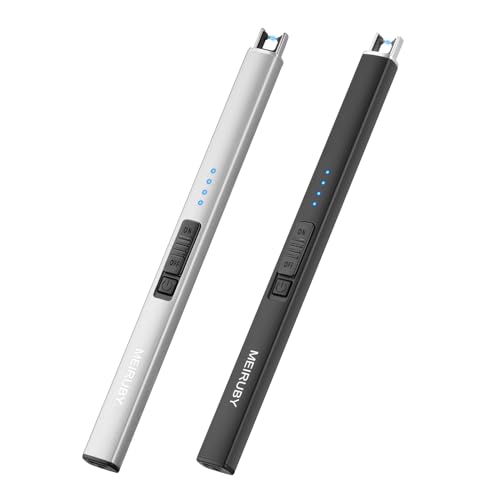 MEIRUBY 2-Pack Dual-Arc USB Rechargeable Lighter