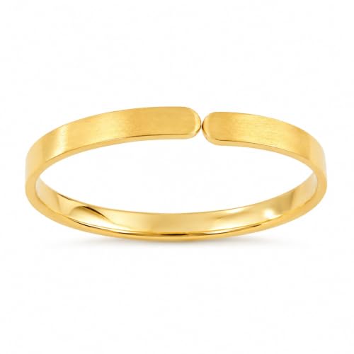Image of ISHANA FASHIONS Pure Impon Panchalogam Plain Kada for Men | Premium Gold Look Traditional Cuff Bracelet | Durable, Stylish and Comfortable Metal Kada for Daily Wear, Office, Casual and Festive Occasions