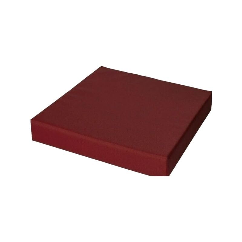 Waterproof Chair Seat Pad Cushion For Garden Patio Furniture Removable Zipped Cover 2 3 4 inches (20 x 17 x 4 inches, Burgundy)