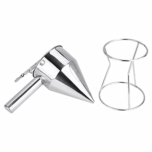 HXSCOO Stainless Steel Batter Pancake Ball Dispenser Cake Cupcake Dough Dispenser Funnel Household Takoyaki Machine Balls