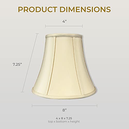 Image of Royal Designs, Inc. BSO-704-8BG True Bell Basic Lamp Shade, 4 x 8 x 7.25, Beige