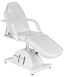 Buy-Rite Sheila Hydraulic Facial Bed for Spa & Salon Use - 360° Swivel, Adjustable Backrest & Leg Rest, Hydraulic Pump, Removable Armrests & Face Pillow, White, SY-8003A