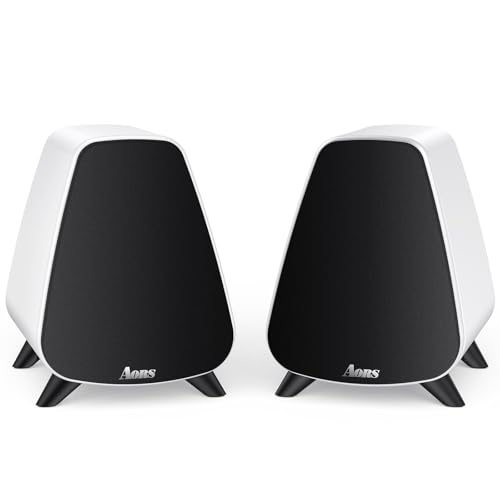 AORS AS31 Active Bookshelf Speakers -2.0 Powered Stereo Compact laptops Desktop Speakers with...