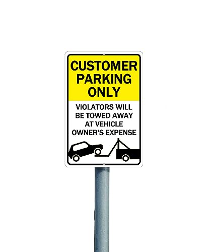 Panneau d'avertissement Customer Parking haute résistance en aluminium