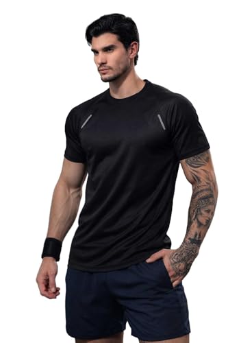Image of Kvetoo Mens Dry Fit Gym T Shirt Quick Dry Sweat Proof Breathable Workout Tee Muscle Fit Athletic Sports T Shirt for Gym Running Training