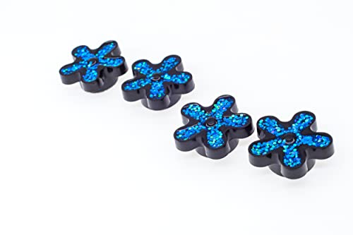 Image of FD&D Multiple Use Shining Screw Cap, Blue Daisy Pattern with M6 Machine Screw