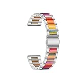 Bracelet en alliage avec résine, 22mm 20mm, adapté au Bracelet de montre for Garmin Venu 3 2 1/Venu2 Plus/SQ/Vivoactive 4,(Silver Style1,20mm)