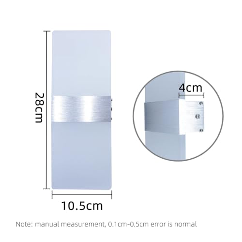 Apliques de pared interiores de aluminio dorado y acrílico con luz LED fija de diseño moderno 6