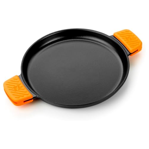 BRA Efficient Iron | Piastra rotonda liscia 32 cm, realizzata in hierro fuso smaltato. Adatta per il suo uso in forno e tutti i tipi di piani cottura, inclusa induzione. Adatta per il lavastoviglie.
