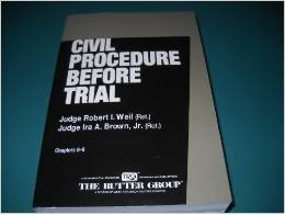 Paperback Civil Procedure Before Trial chapters 8-9 Book
