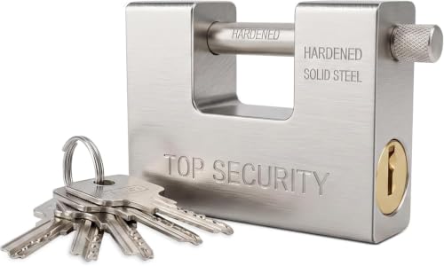 Pad Lock 94MM Heavy Duty Aluminum Core,25MM Thick,9.8MM Shackle with 5 Keys by CDC DIGI - Used condition - US$20.89