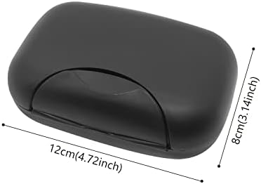 ALLY-MAGIC Plastic Soap Box with Cover Travel Soap Case Holder Waterproof Leakproof Soap Dish for Bathroom Traveling Y2-DKMFFZH (Black)