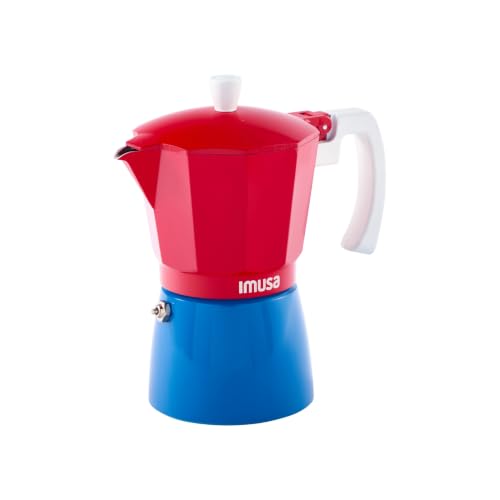 Image of IMUSA 6 Cup Caribbean Cast Aluminum Stovetop Coffee Maker