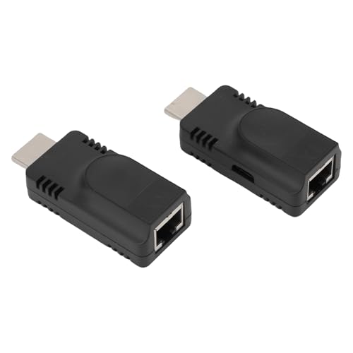 Fabater Centro Multifuncional de Monitoreo de Datos de Latencia de Extensor de Interfaz HD -Multimedia y Receptor para HDTV PC Projektor Cat6a, Silver