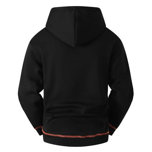 Tactical Hoodies for Men Color Block 1/4 Zip Up Vintage Pullover Hoodie Casual Fashion Sweatshirt with Mulit Pockets3
