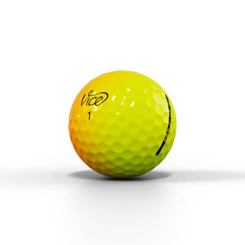 Vice Golf Limited Edition Pro Plus Golf Balls (Shade Yellow Orange) #TOP2