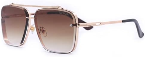 Miniatura 2 de TOPFOXX - Bella Coffee - Gafas de sol de aviador para mujer de gran tamaño - Revestimiento de protección total UV 400