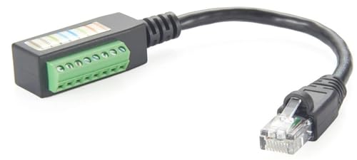 Cable RJ45 8P8C macho a bloque de terminales de tornillo con placa breakout 2
