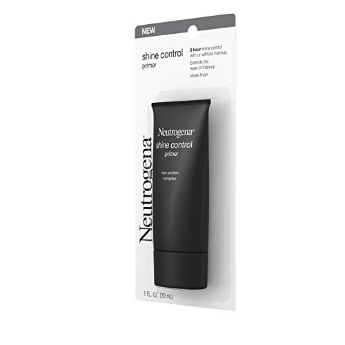 Neutrogena Shine Control Mattifying Liquid Face Primer For Oily Skin, Lightweight, Non-Comedogenic And Non-Greasy Pore And Makeup Primer With Oil-Absorbing Rice Protein, 1 Fl. Oz (Pack Of 2) #TOP3