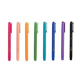 Erin Condren Dual Tip Markers, Classic, Colorful and Versatile Marker Set for Journals, Planners, and Note-Taking, Includes Fine Tip and Medium Tip, Set of 6
