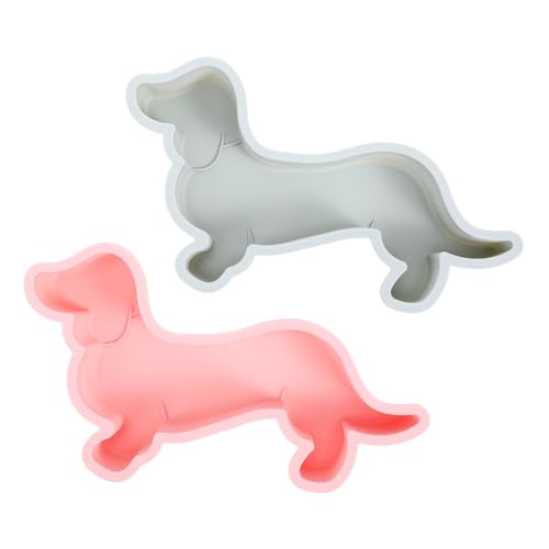 Holibanna 2 Piezas Molde de silicona para hornear molde de dulce cachorro galleta de perro formas pata Molde de torta hornear pasteles molde de pastel de silicona gel de sílice