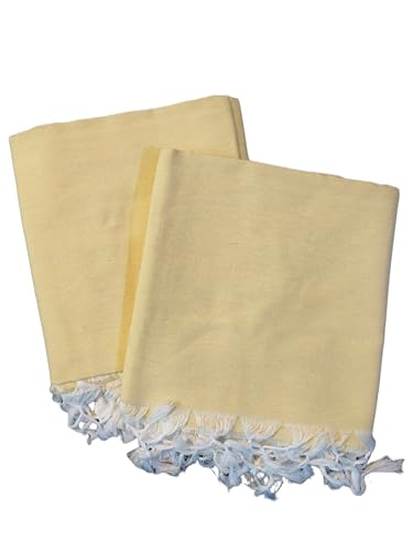 Image of Cotton Bedsheets for Single Bed, 60 x 90 inch, Pure Cotton, Breathable Fabric, Pack of 2 Pink & Yellow (Mix, 4)